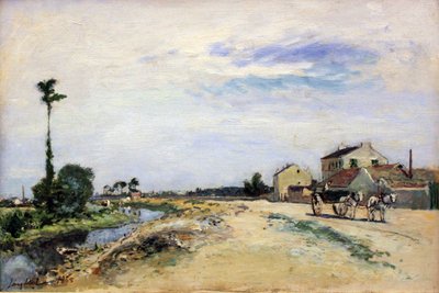 Little Channel along the Seine at Meudon by Johan Barthold Jongkind